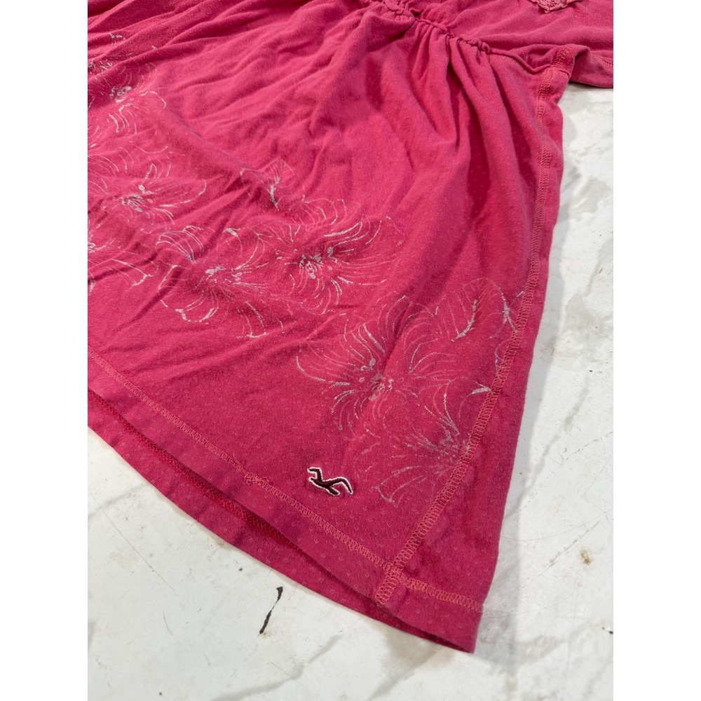 Hollister Babydoll Top Size S Pink Y2K Floral Fairycore Bella Swan - Picture 2 of 6